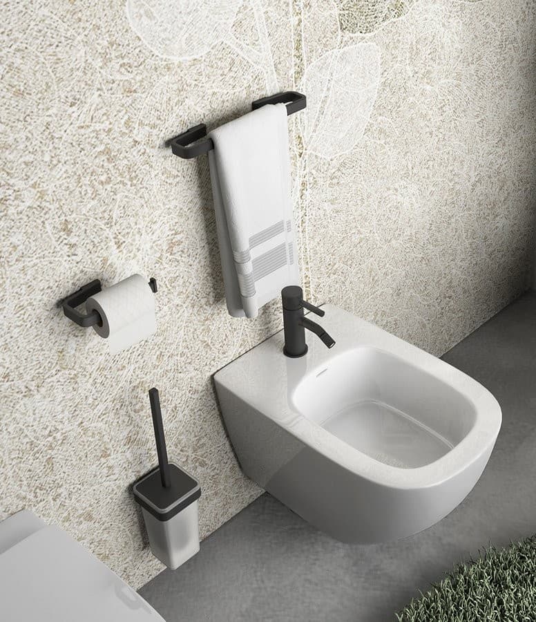 SAMOA wieszak na ręczniki czarny mat 300x65mm