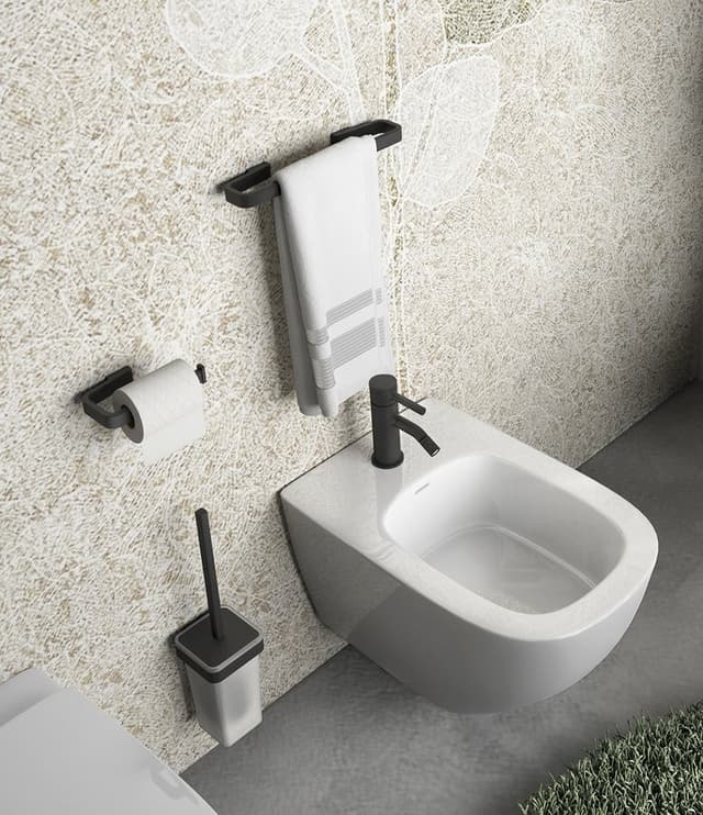 SAMOA wieszak na ręczniki czarny mat 300x65mm