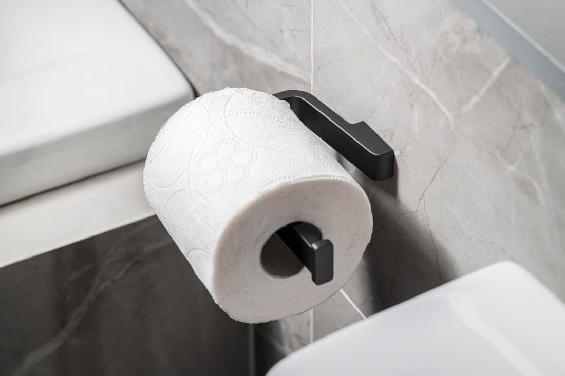 SAMOA wieszak na papier toaletowy bez klapki, czarny mat