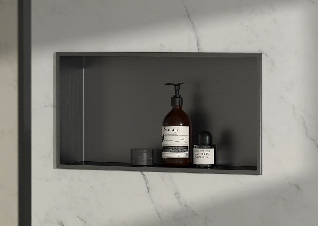 INSERTA półka wpuszczana 510x270 mm stal nierdzewna antracyt