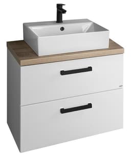 VEGA zestaw łazienkowy 72,5 cm, biały/dąb platynowy