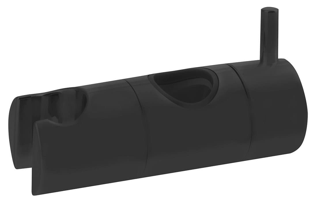 Suwak do drążka prysznicowego 23mm ABS czarny mat