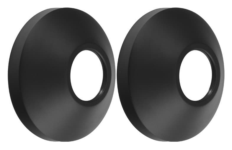 Rozeta G3/4 do armatury, matowa czarna, 68x25mm, para
