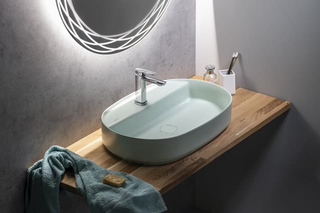 Blat WOODY 700x28x500mm, lity dąb naturalny