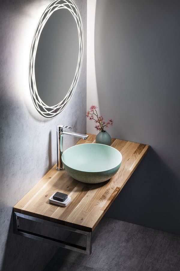 Blat WOODY 900x28x500mm, lity dąb naturalny