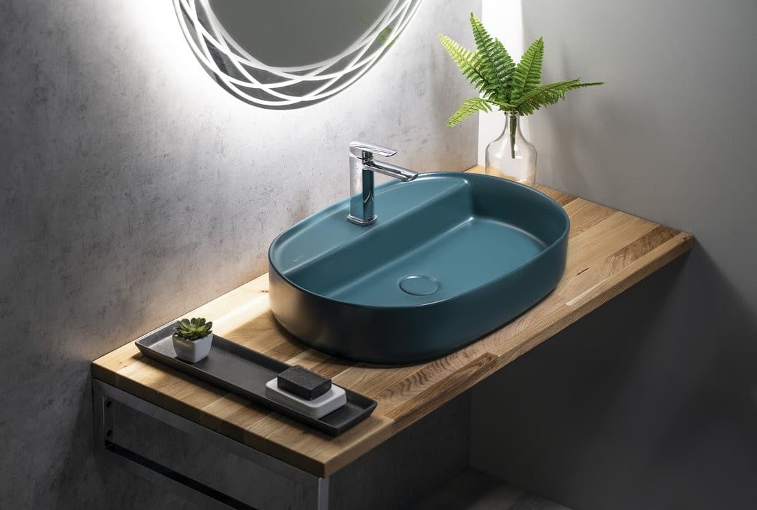 Blat WOODY 900x28x500mm, lity dąb naturalny