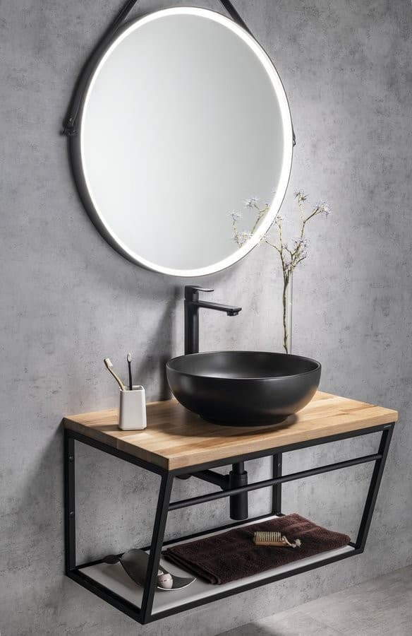 Blat WOODY z litego drewna dąb naturalny 756x28x463mm
