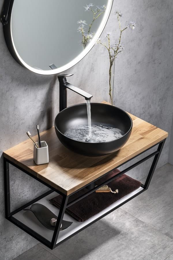 Blat WOODY z litego drewna dąb naturalny 756x28x463mm