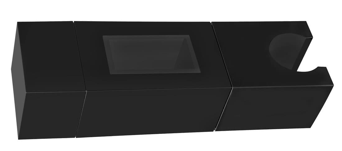 Uchwyt na drążek prysznicowy 30x15mm ABS czarny mat
