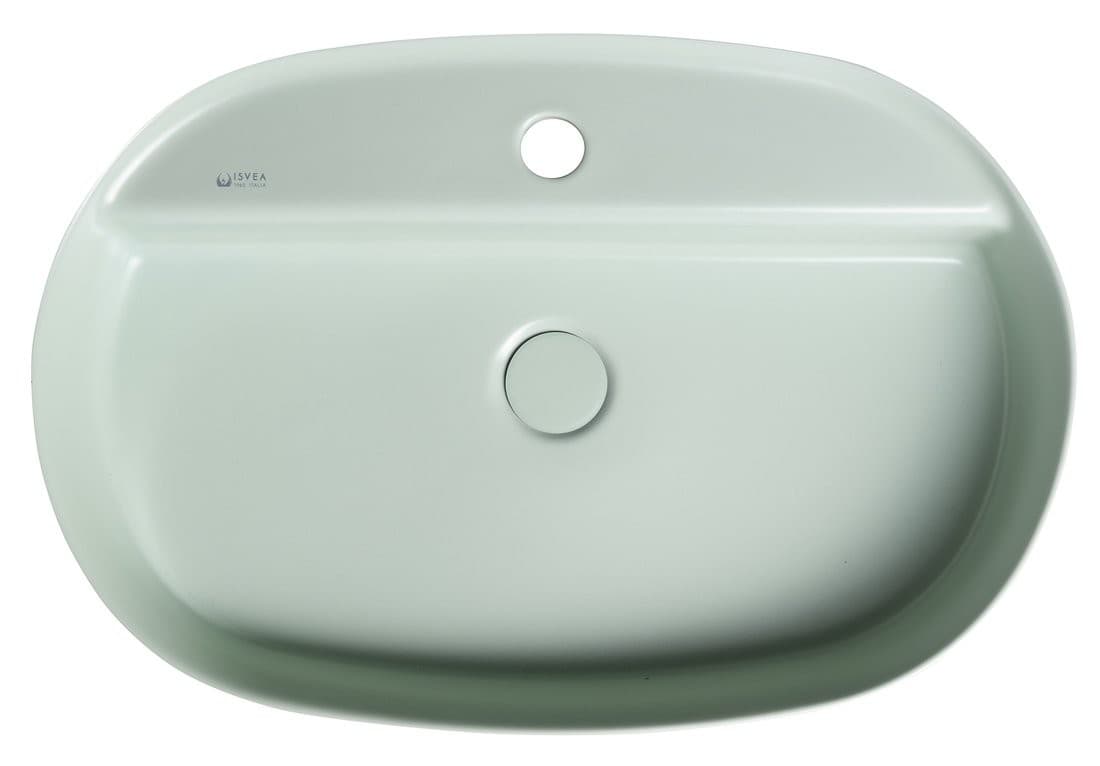 INFINITY OVAL umywalka nablatowa ceramiczna 60x40cm