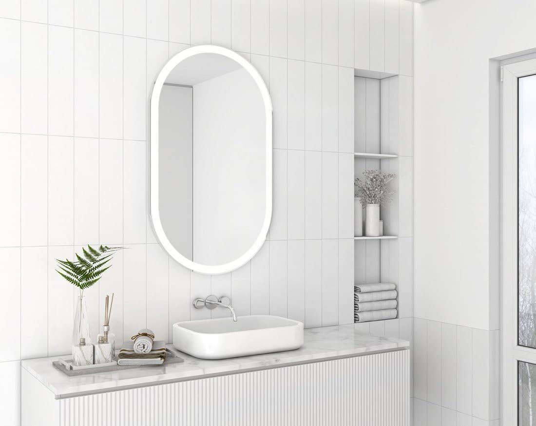 PARGA lustro LED 60x100 cm z neutralnym oświetleniem