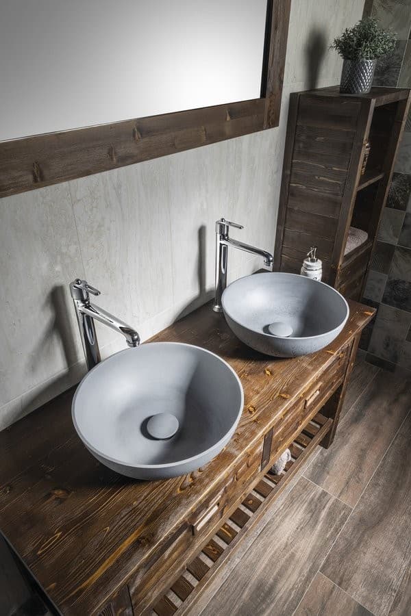 BRAND szafka pod umywalkę 130x73x50cm, bejcowany świerk