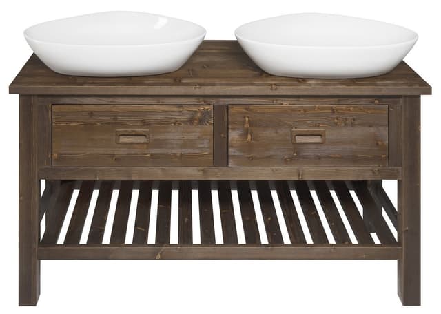 BRAND szafka pod umywalkę 130x73x50cm, bejcowany świerk