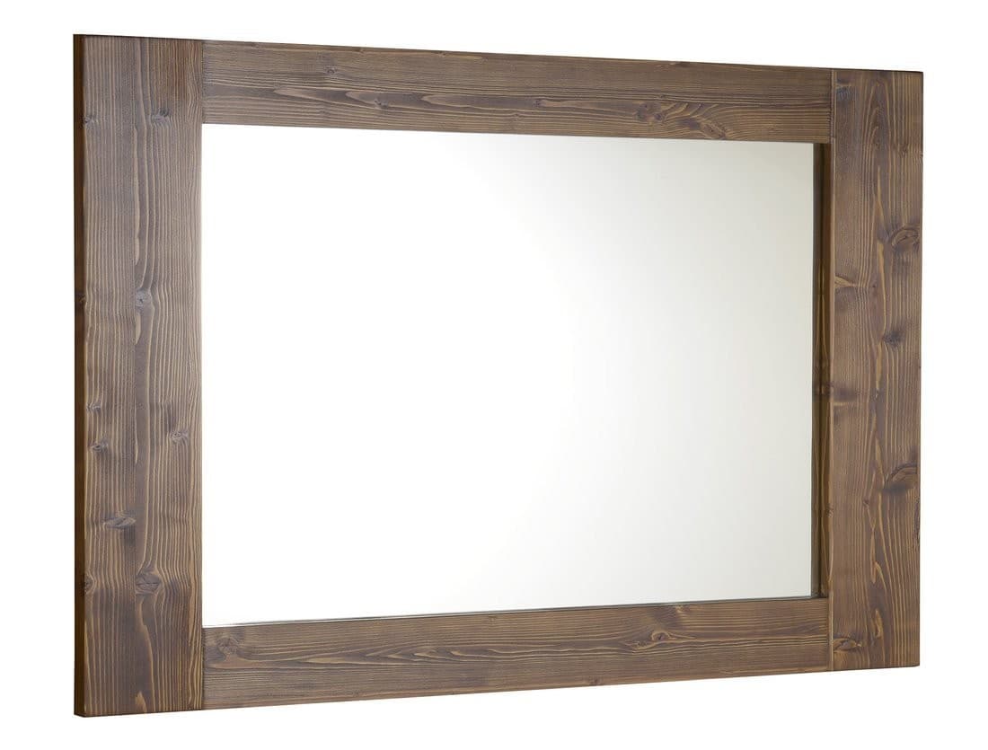 BRAND lustro w ramie drewnianej 1000x800 mm - świerk bejcowany
