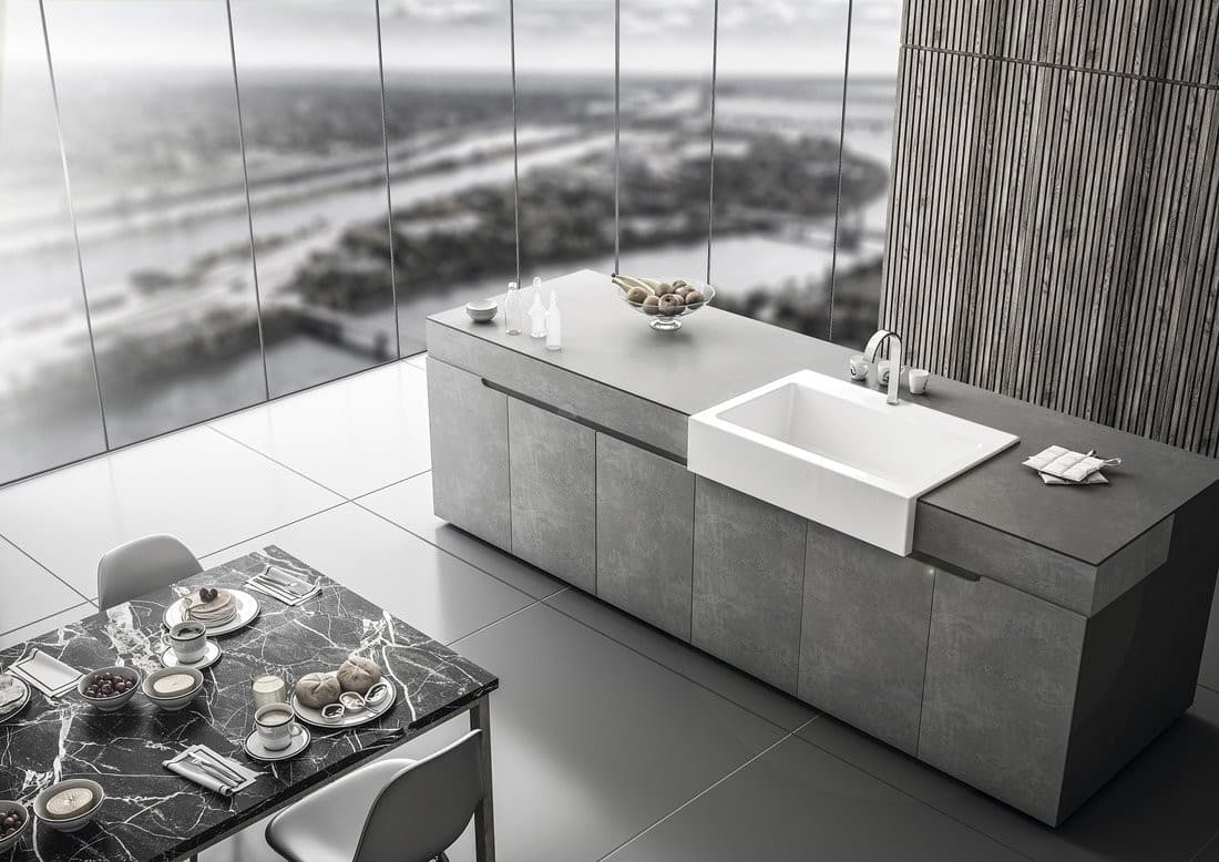 ARYA ceramiczny zlewozmywak 86x62 cm z otworem na baterię