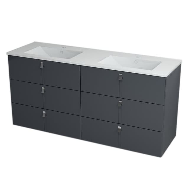 MITRA szafka pod umywalkę z umywalką, 3 szuflady, 150 cm