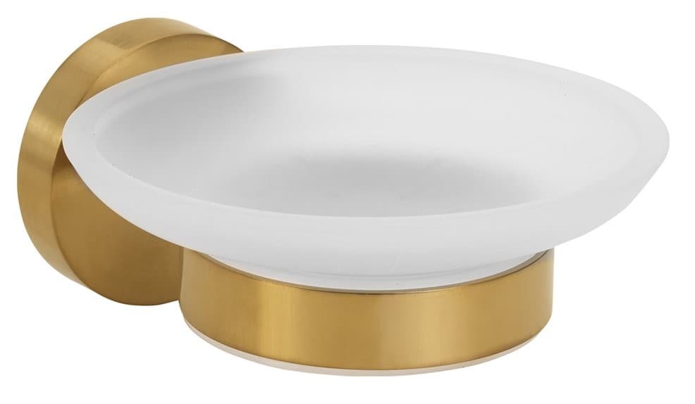 X-ROUND GOLD mydelniczka szklana, złota matowa
