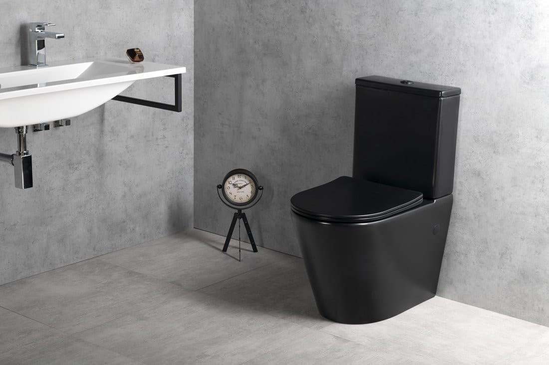 PACO RIMLESS kompakt WC, bezrantowy, czarny mat