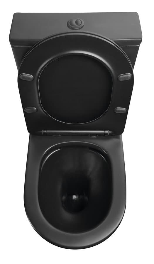 PACO RIMLESS kompakt WC, bezrantowy, czarny mat