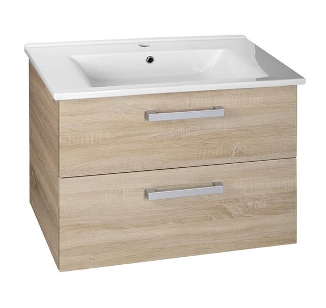 VEGA szafka umywalkowa 72 cm, dąb platin, 2 szuflady