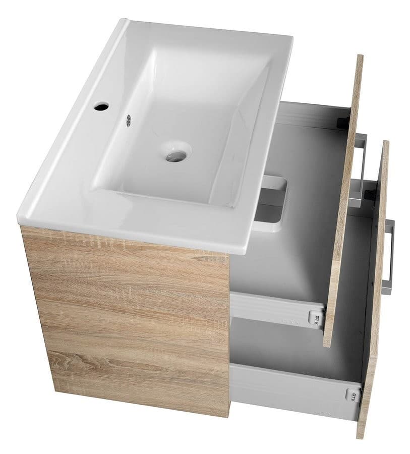 VEGA szafka umywalkowa 72 cm, dąb platin, 2 szuflady
