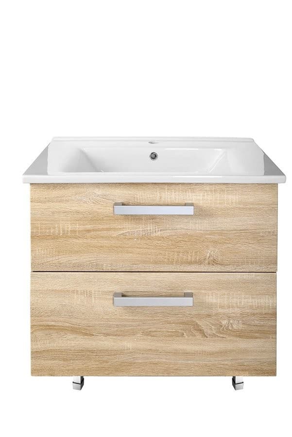 VEGA szafka umywalkowa 72 cm, dąb platin, 2 szuflady