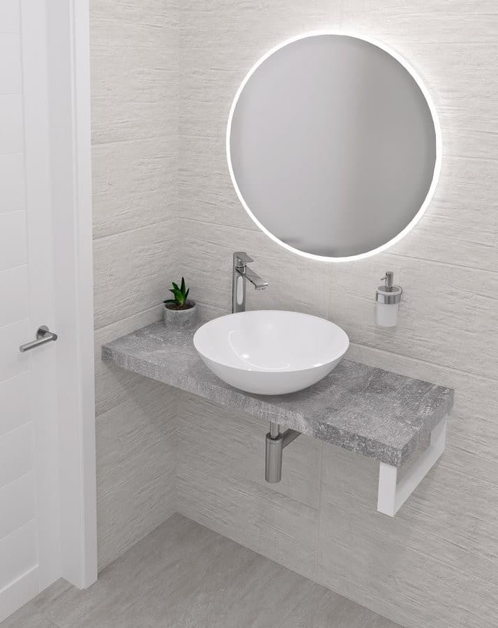 AVICE blat 250x36cm, Cement HPL - Blat do łazienki