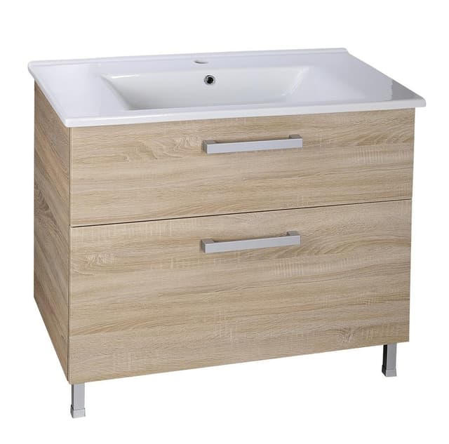 VEGA szafka umywalkowa wisząca 82x67,6 cm, dąb platin