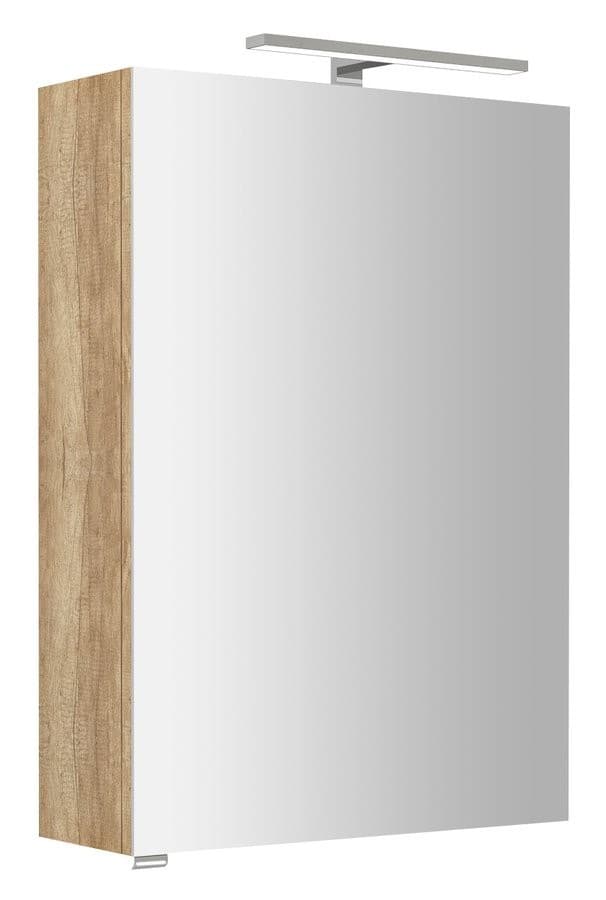 RIWA szafka z lustrem LED 50x70cm, dąb Alabama