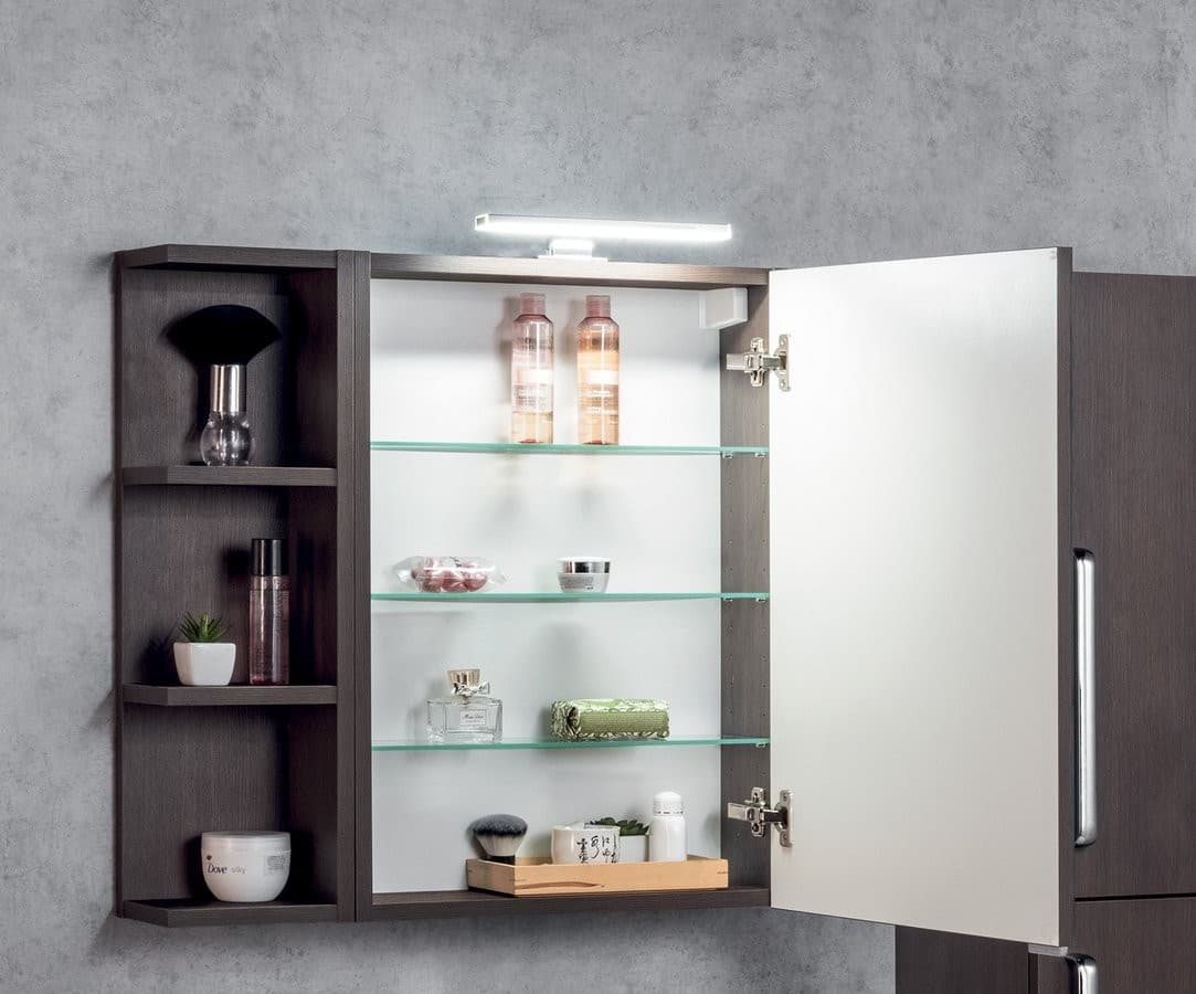 RIWA szafka z lustrem LED 60x70cm dąb Alabama