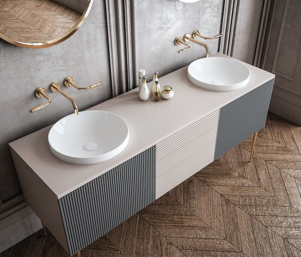 Umywalka ceramiczna wpuszczana w blat, 43cm, biały