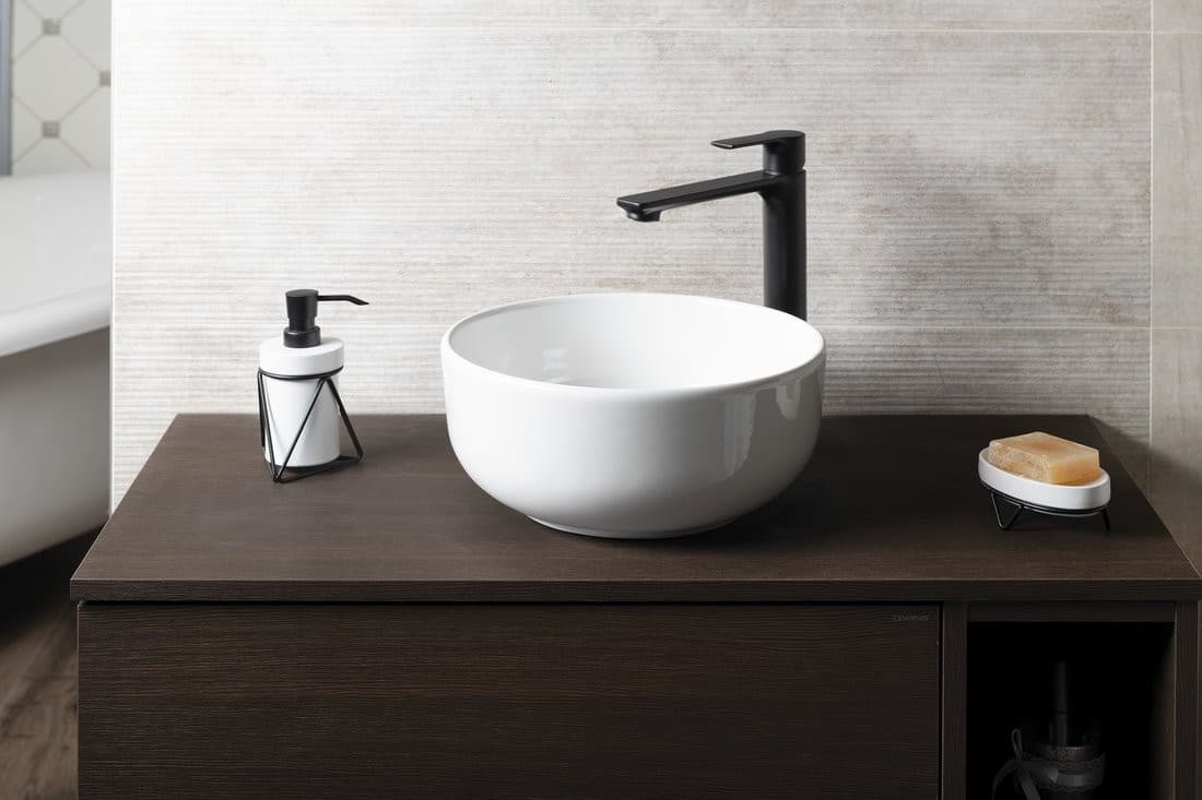 EMMI umywalka ceramiczna nablatowa Ø 33cm