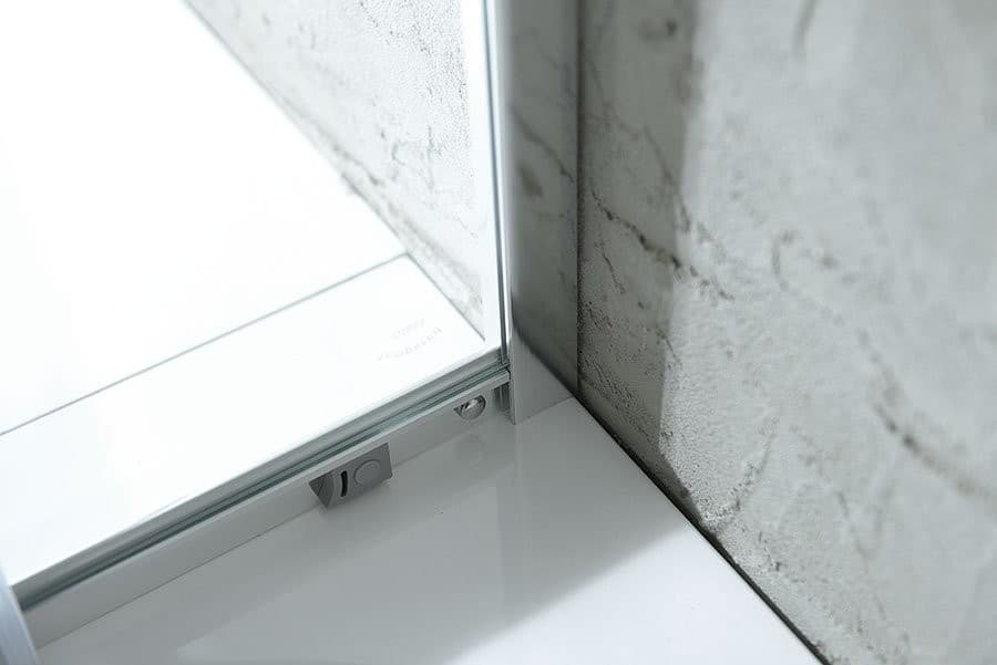 ARLETA półokrągła kabina prysznicowa 800x800mm - szkło czyste
