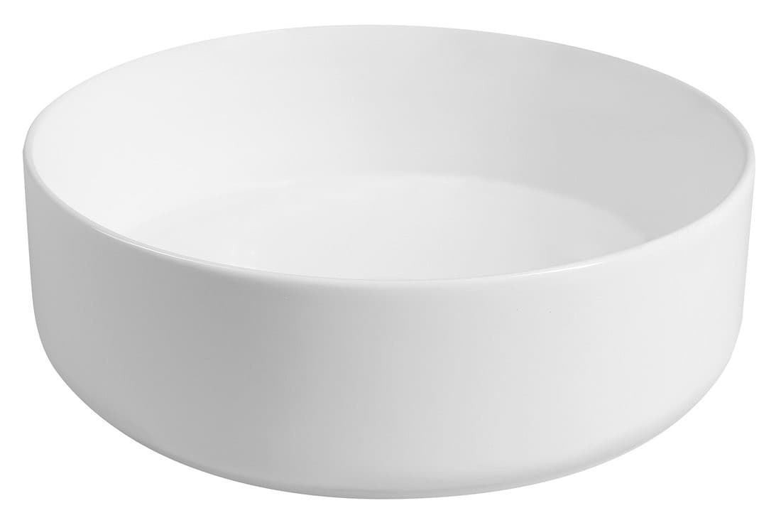INFINITY ROUND umywalka ceramiczna nablatowa Ø36cm biały mat
