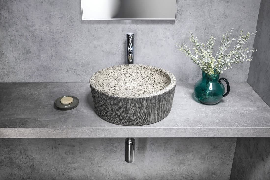 PRIORI ceramiczna umywalka nablatowa Ø 41 cm