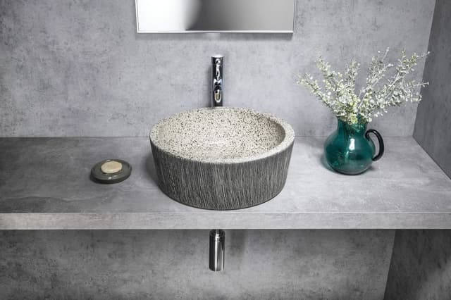 PRIORI ceramiczna umywalka nablatowa Ø 41 cm