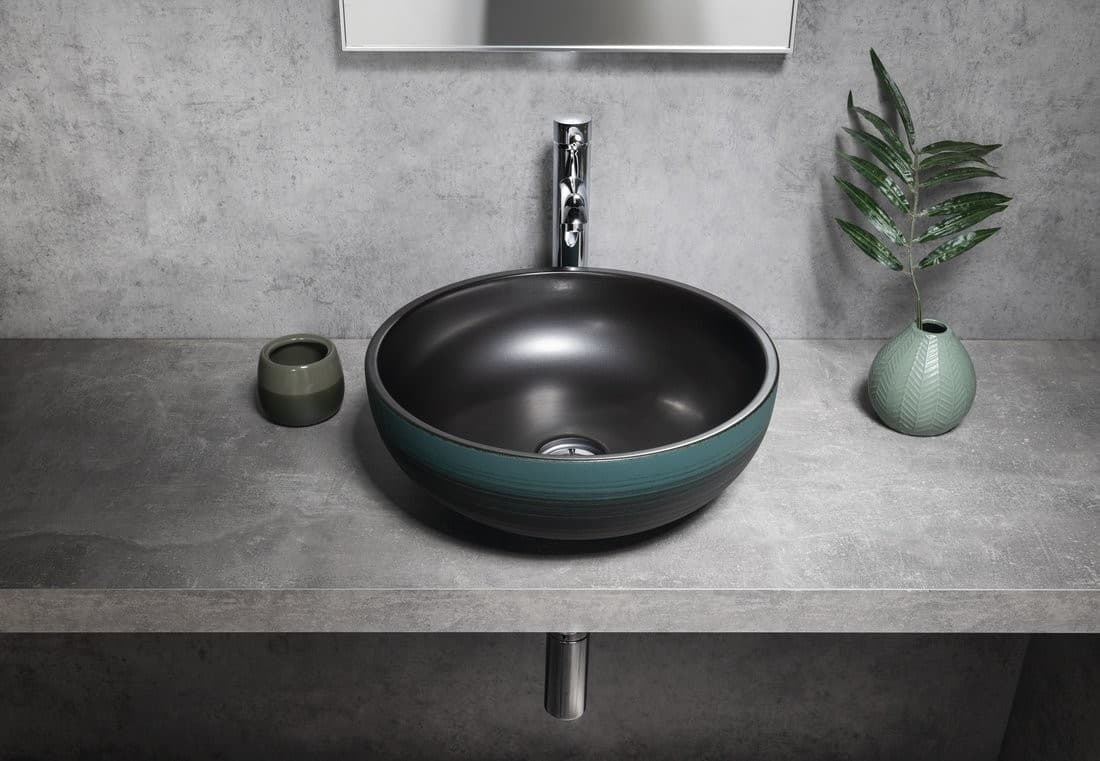 PRIORI umywalka ceramiczna nablatowa Ø 41 cm
