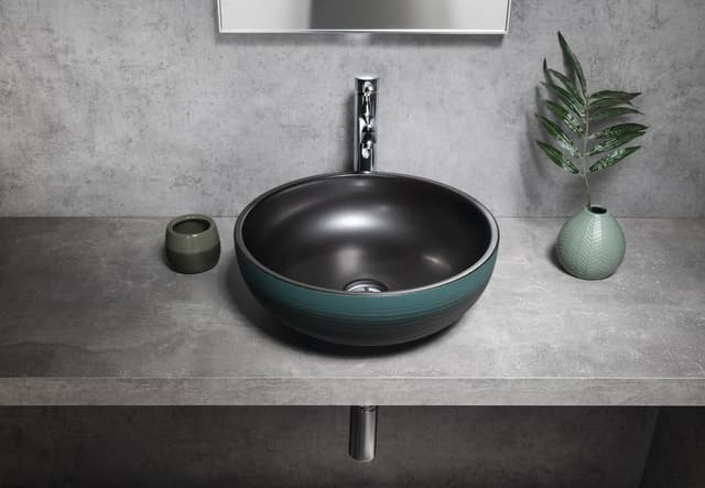 PRIORI umywalka ceramiczna nablatowa Ø 41 cm