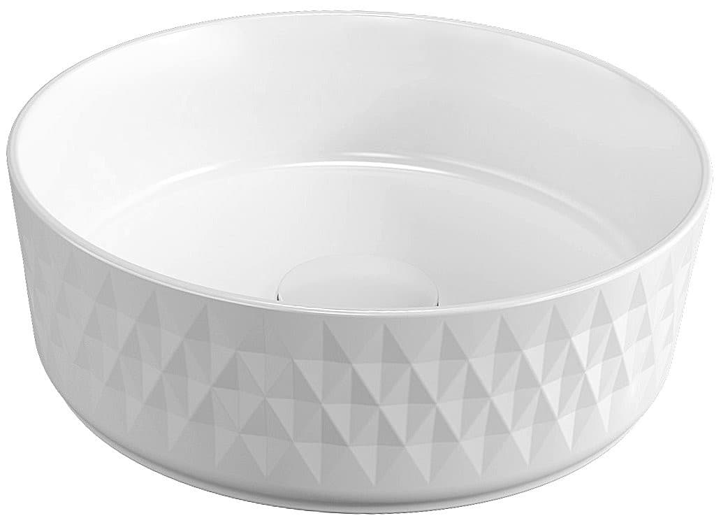 ROMBO umywalka ceramiczna nablatowa Ø 36 cm