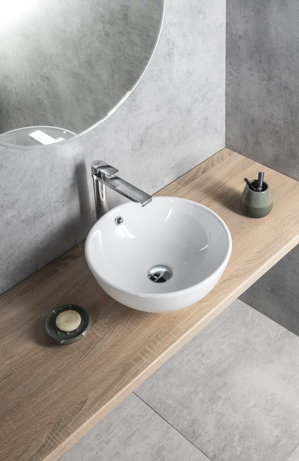 Umywalka ceramiczna nablatowa Ø 38 cm