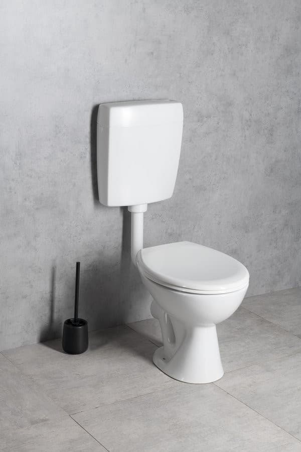 Kompakt WC z przyciskiem 4,5/6l, poziomy odpływ - biały