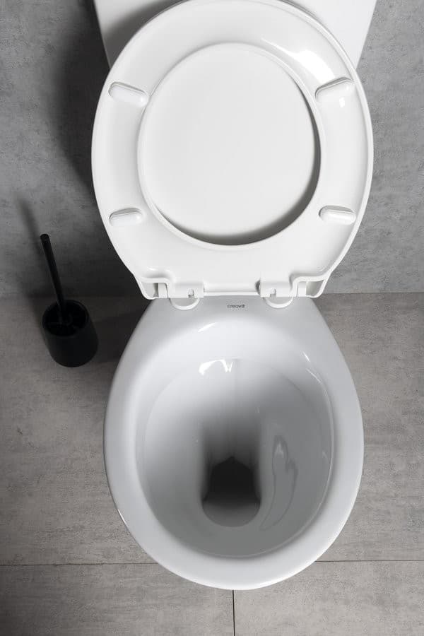 Kompakt WC z przyciskiem 4,5/6l, poziomy odpływ - biały