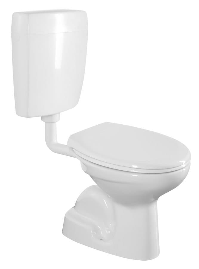Kompakt WC biały, przycisk 4,5/6l, odpływ pionowy