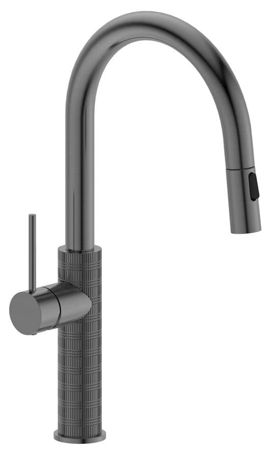 FLAWO bateria kuchenna z wysuwaną wylewką, gun metal