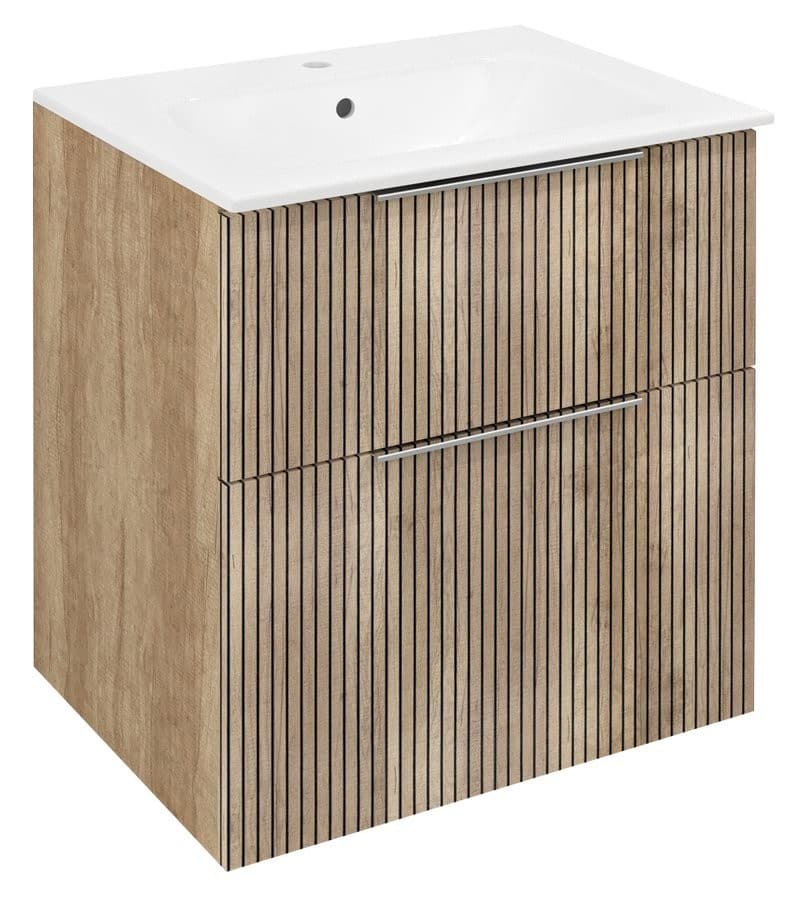 CIRASA szafka pod umywalkę 59,2x64x46cm dąb Alabama strip