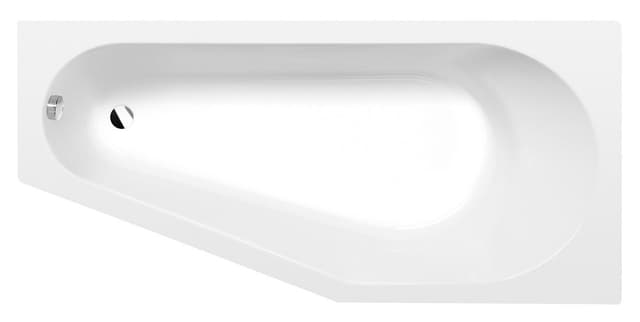 TIGRA R wanna asymetryczna 170x80cm, prawa matowa