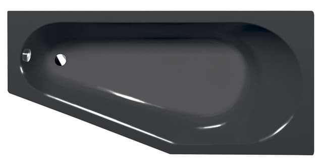 TIGRA R wanna asymetryczna 170x80cm prawa szara