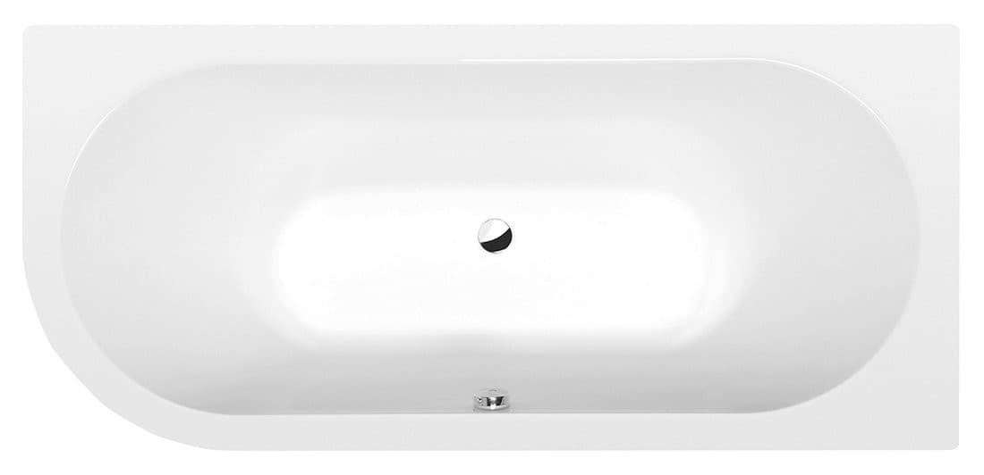 VIVA R wanna asymetryczna akryl 175x80cm biała mat (POLYSAN)