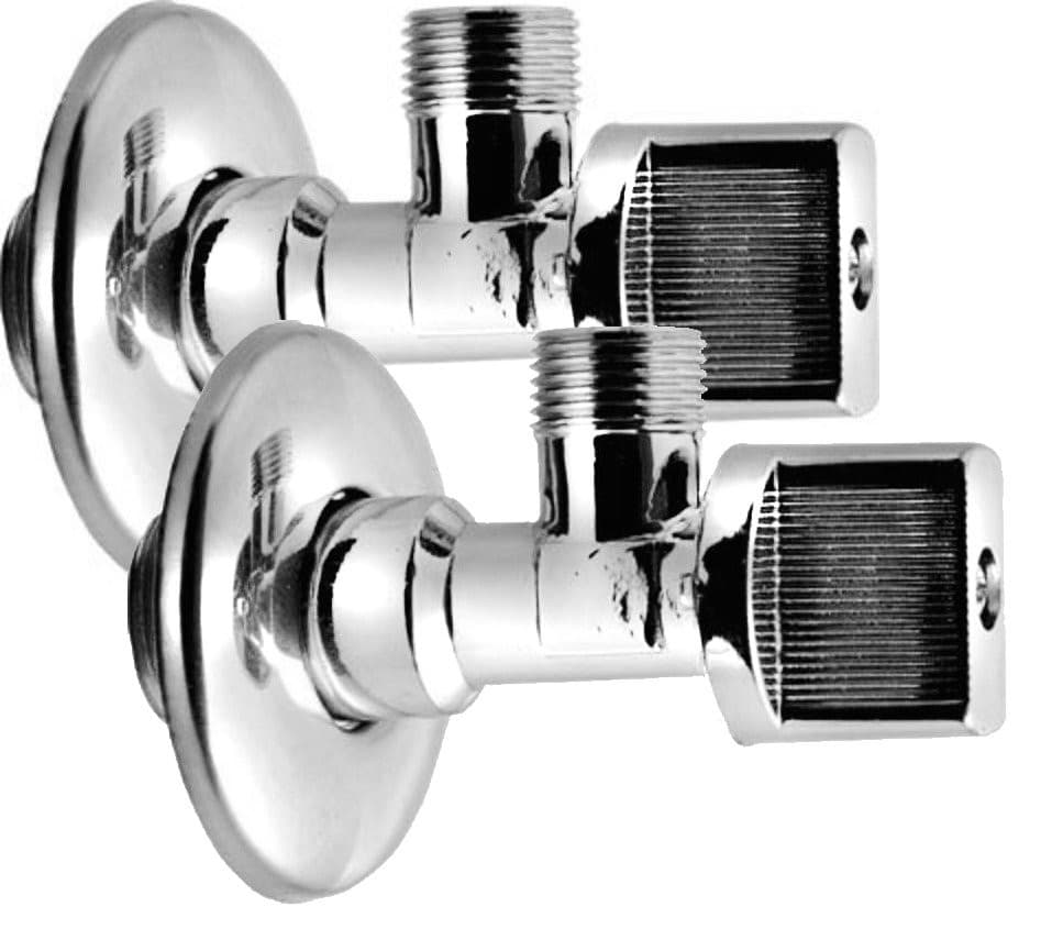 Zawór kątowy 1/2" x 3/8", chromowany, bez nakrętki