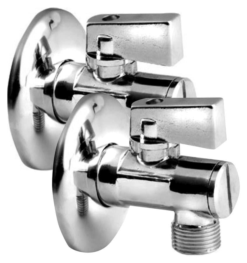 Zawór kątowy 1/2"x3/8", chromowany z filtrem, bez nakrętki